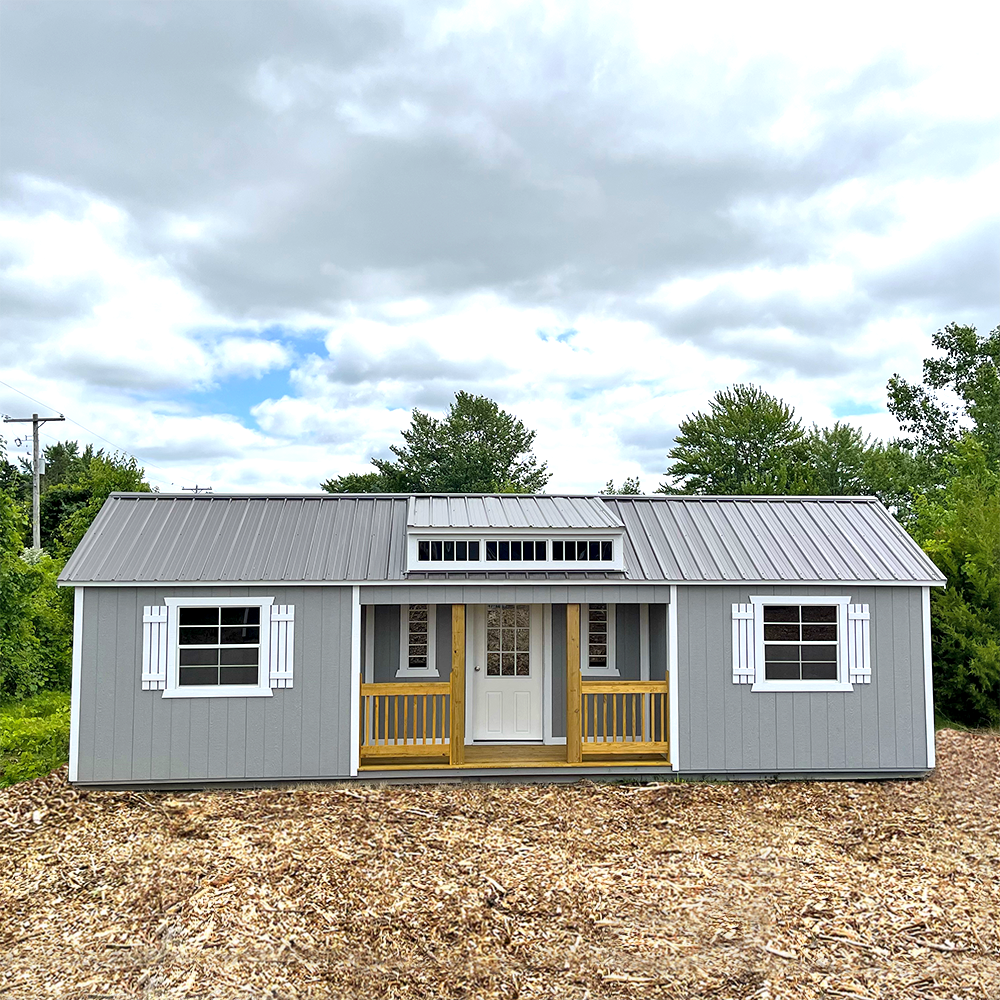 12 x 32 Center Porch + Dormer