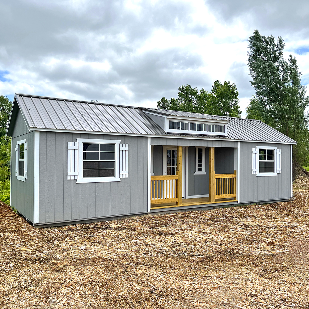 12 x 32 Center Porch + Dormer