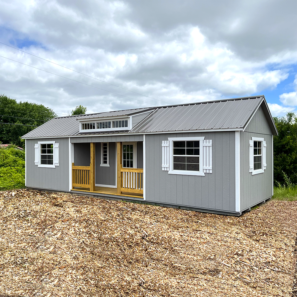 12 x 32 Center Porch + Dormer