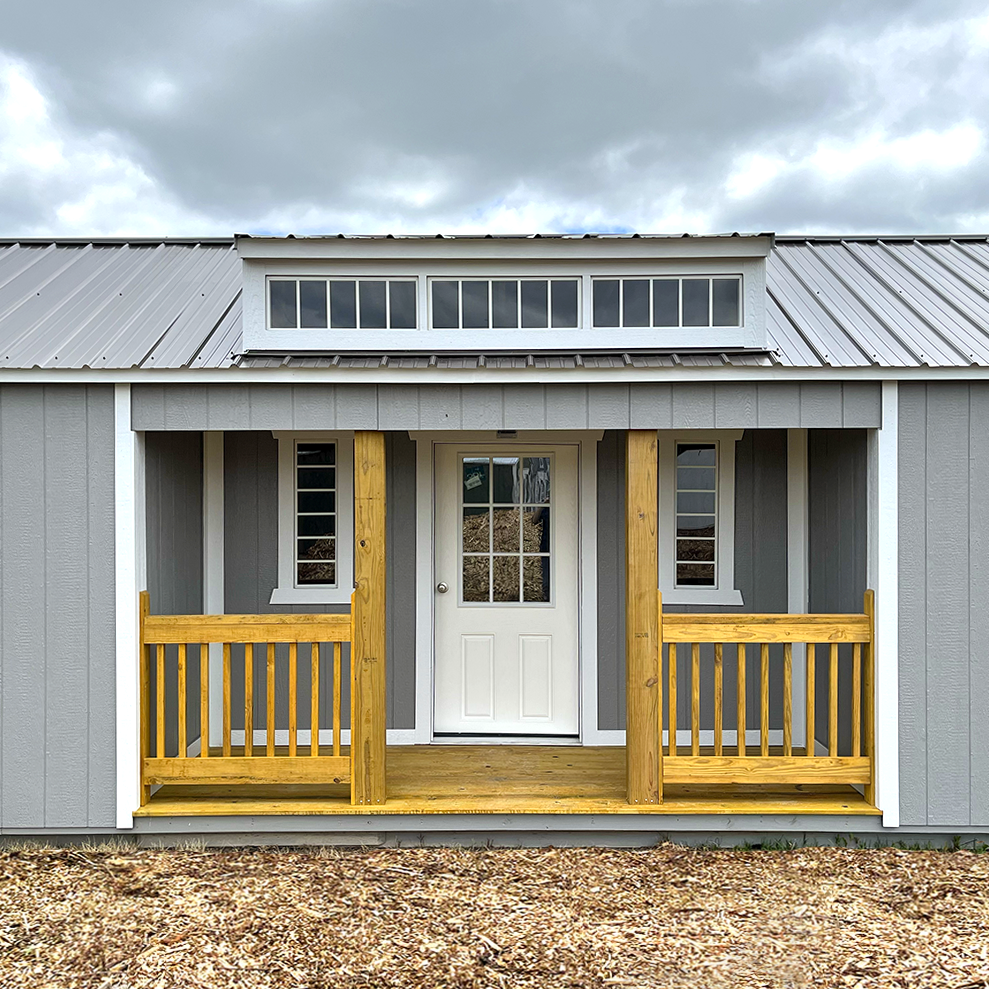 12 x 32 Center Porch + Dormer