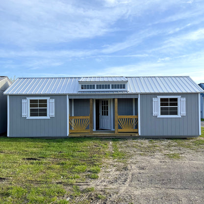 12 x 32 Utility Shed Center Porch Dormer