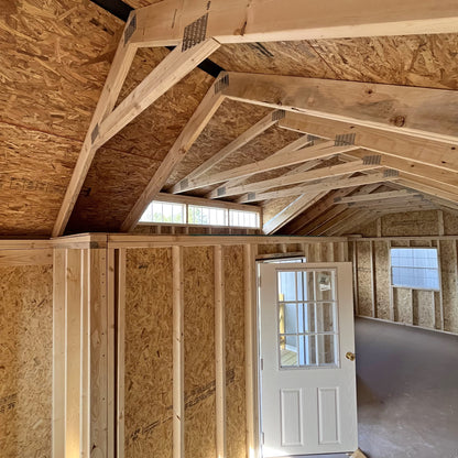 12 x 32 Utility Shed Center Porch Dormer