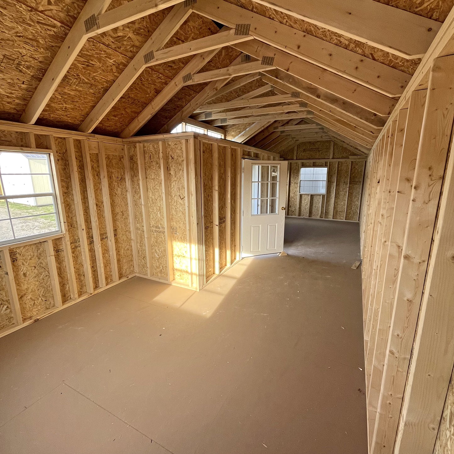 12 x 32 Utility Shed Center Porch Dormer