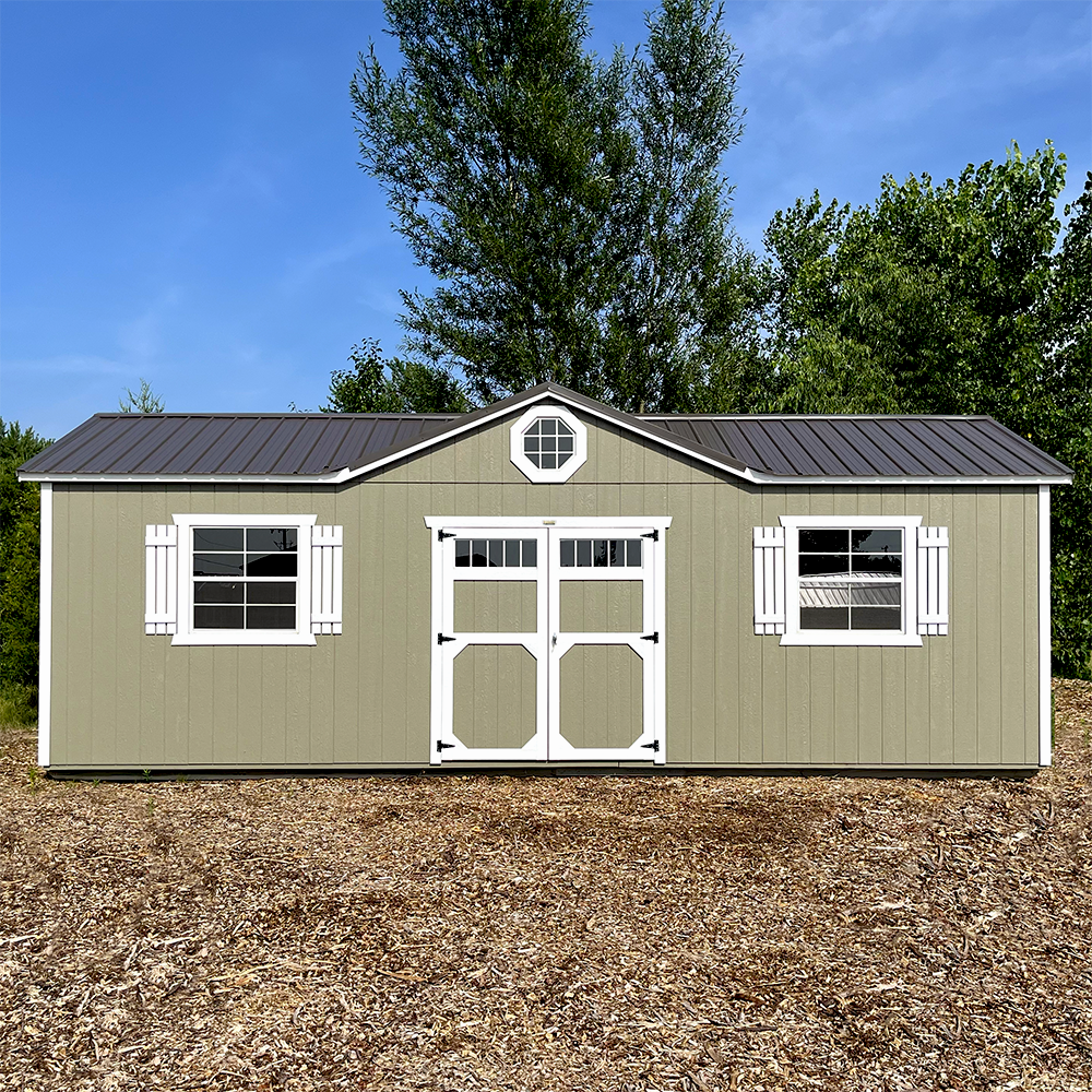 28 Utility Box 12 x 28 Utility Shed + Dormer – MI Buildings