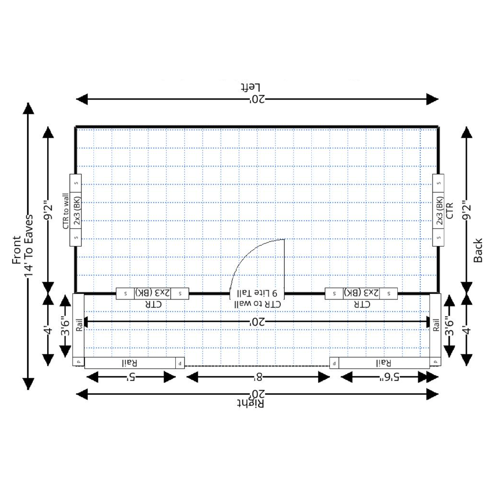 14 x 20 Utility Wide Porch