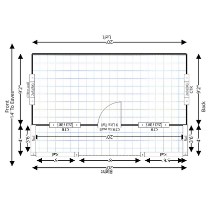 14 x 20 Utility Wide Porch