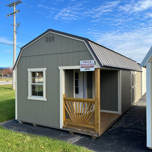 12 x 28 Lofted Barn Side Porch