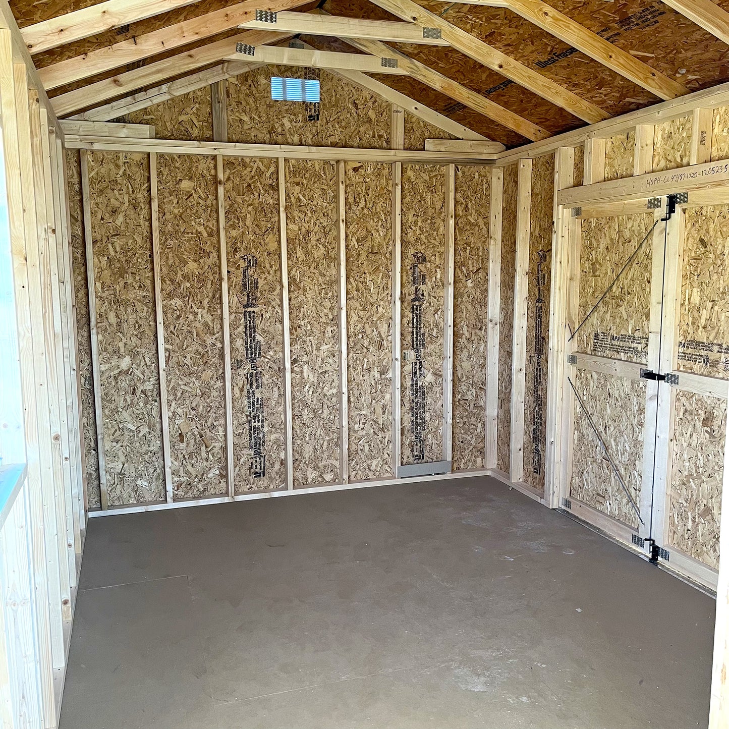 10 x 20 Utility Shed Side Porch